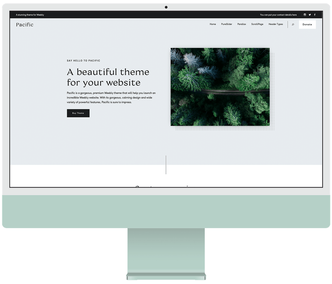 Pacific Premium Weebly Theme by Luminous Themes