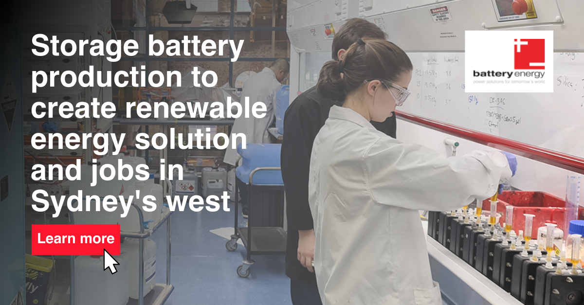 Storage battery production to create renewable energy solution and jobs