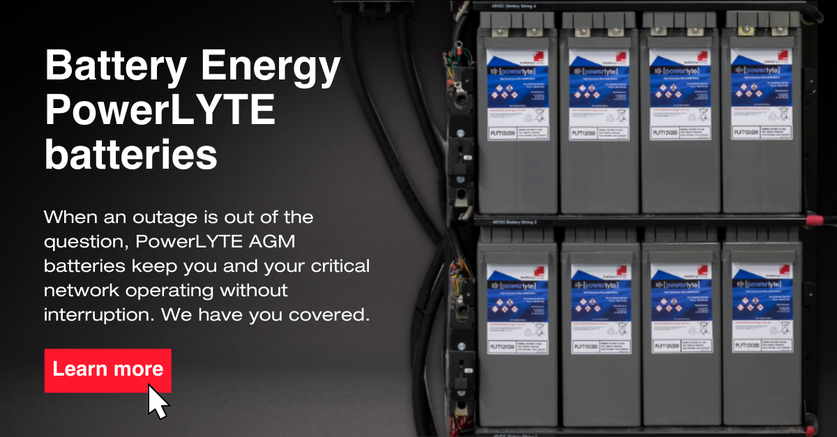PowerLYTE AGM Batteries Backup power solutions Battery Energy Australia