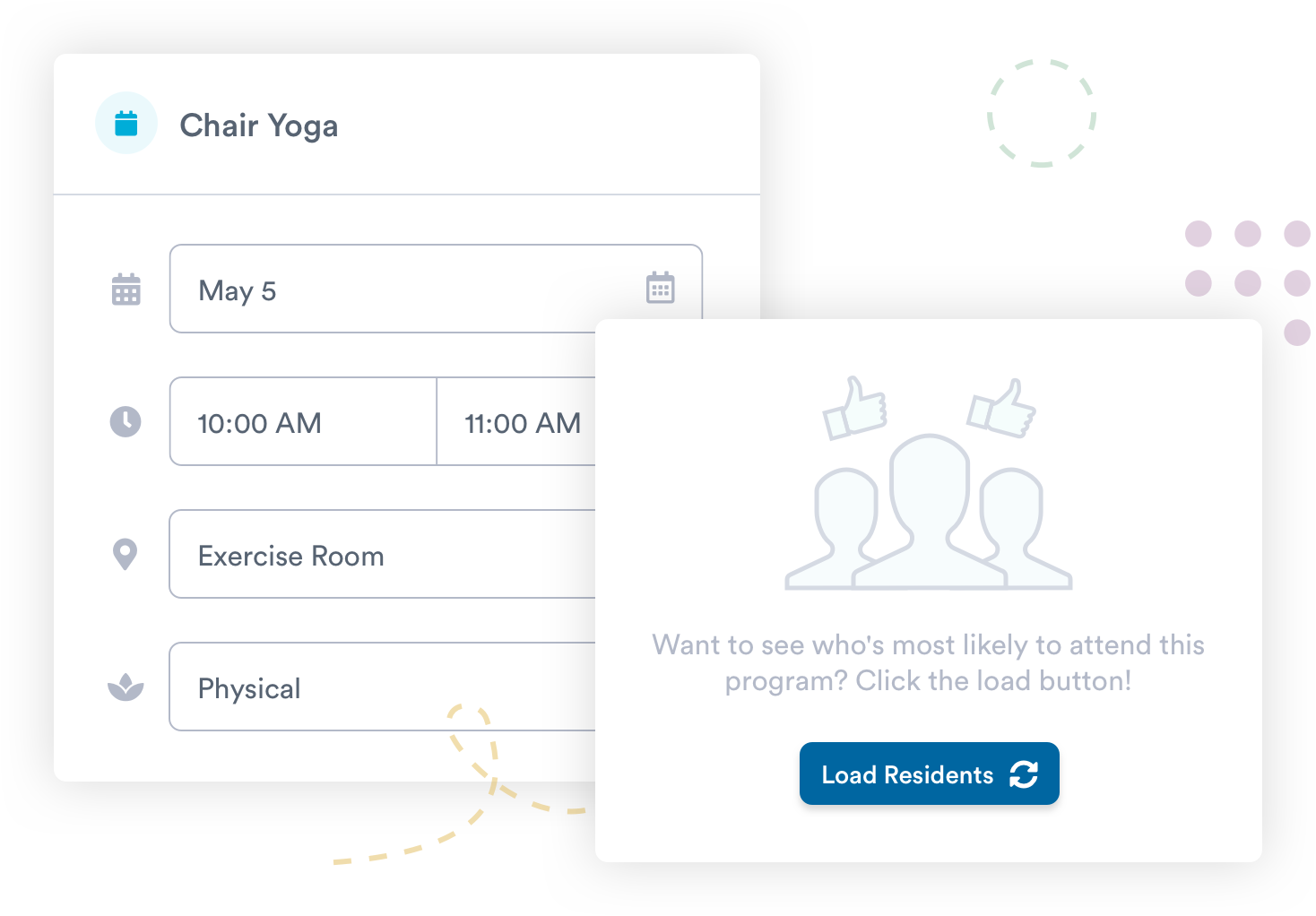 Mockup of real-time recommendations feature