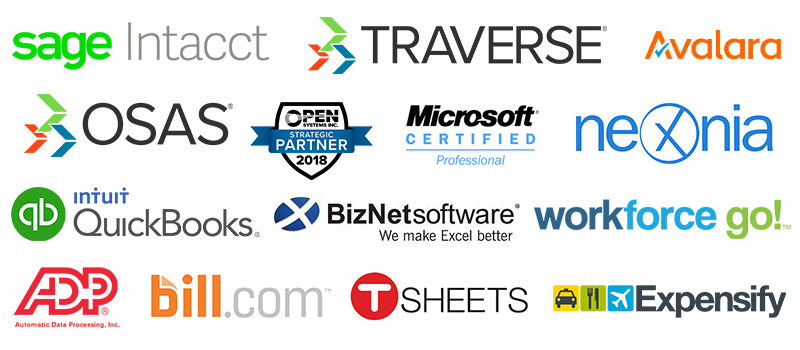 Financial and accounting software logos