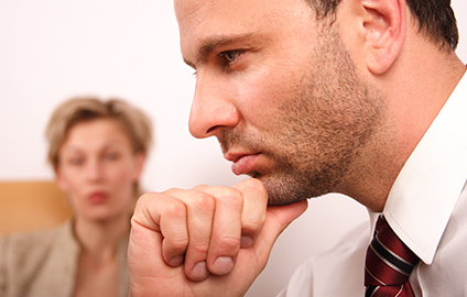 Unhappy couple
