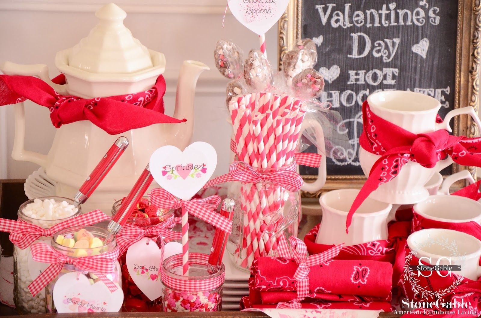 VALENTINE'S DAY HOT CHOCOLATE BAR - StoneGable | Hot chocolate bars, Valentine chocolate, Chocolate bar