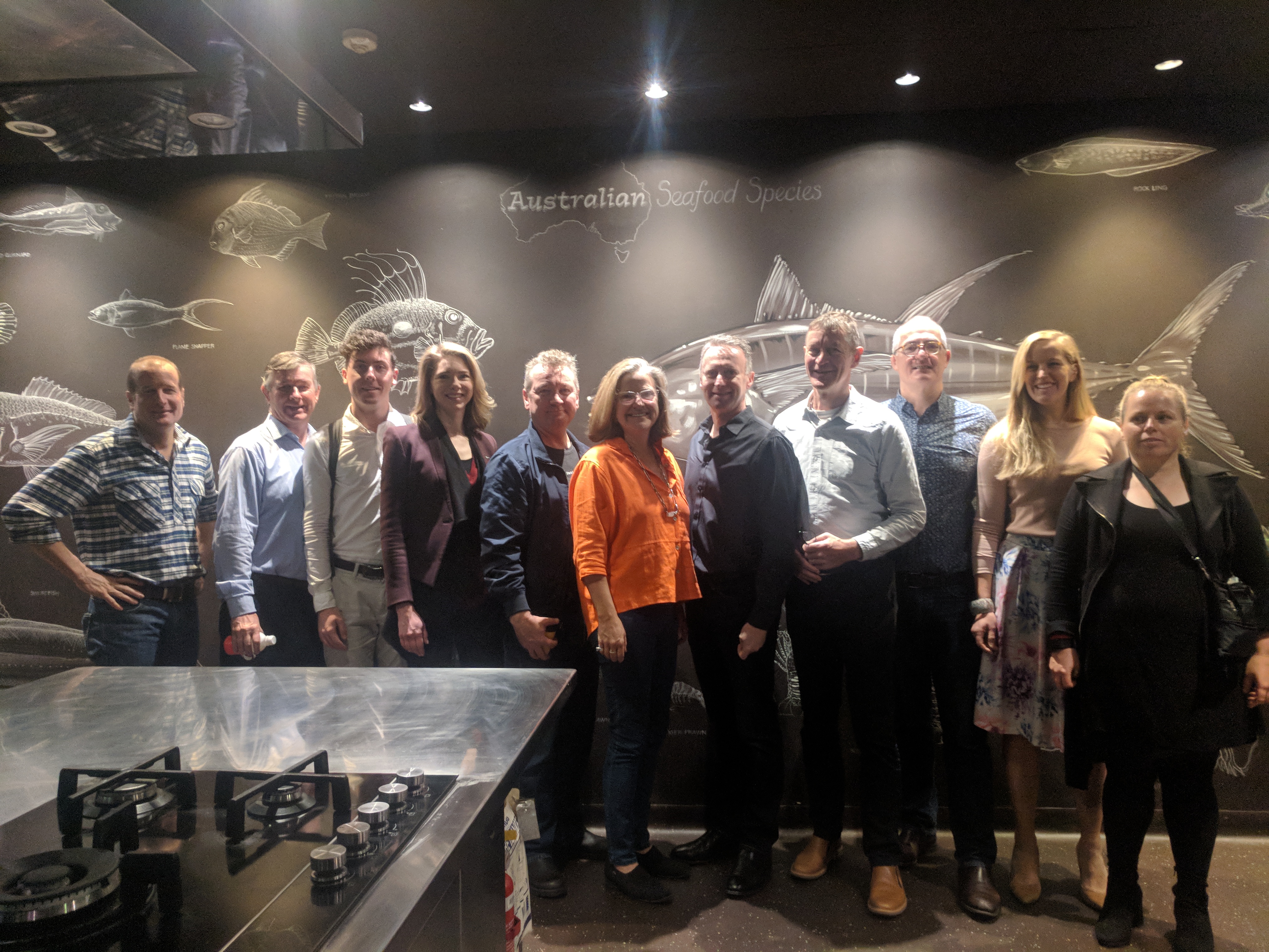 Food Agility team pose in the Sydney Seafood School