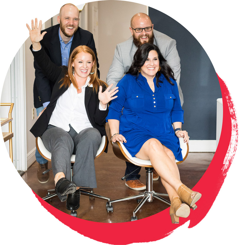 The Robin Realty Team showing off their fun company culture