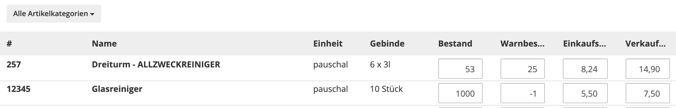 Inventur Gebäudereinigung