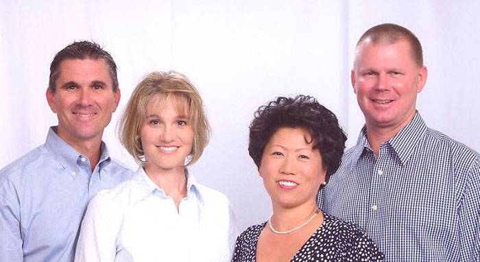 Jason and Jeff Warrington with their wives