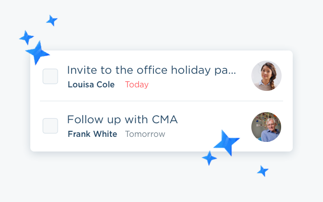 Checking off next steps with people in your network moves you one step closer to winning your next listing.