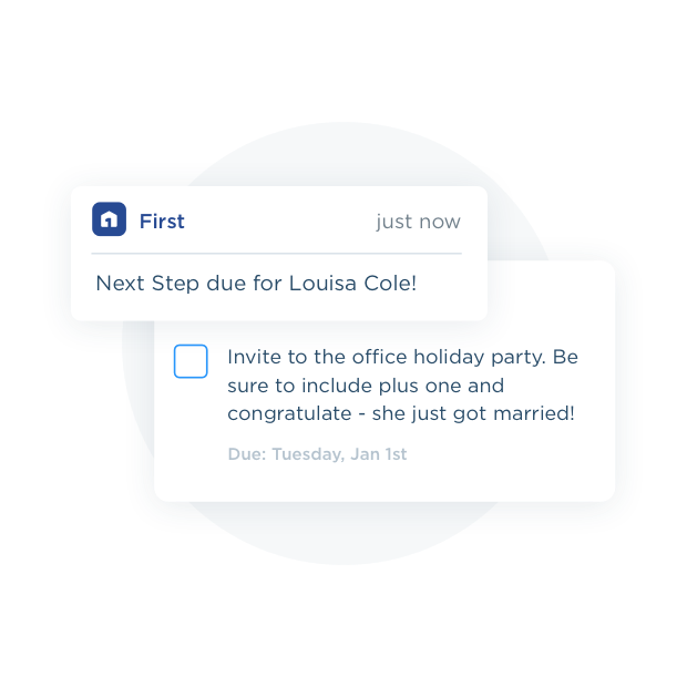 Automated reminders ensure you don't miss a step.