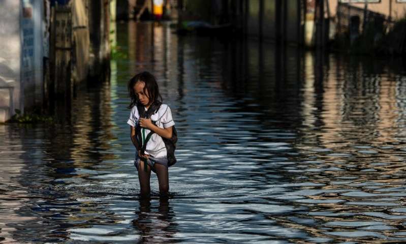Areas north of Manila like the provinces of Pampanga and Bulacan have sunk four-six centimetres (1.5-2.4 inches) a year since 20