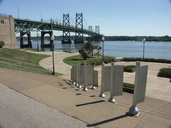Floodable parks and plazas dominate the riverfront of Davenport, Iowa. City leaders embrace flooding rather than fight it with walls and levees. (Photo courtesy of Visit Quad Cities)
