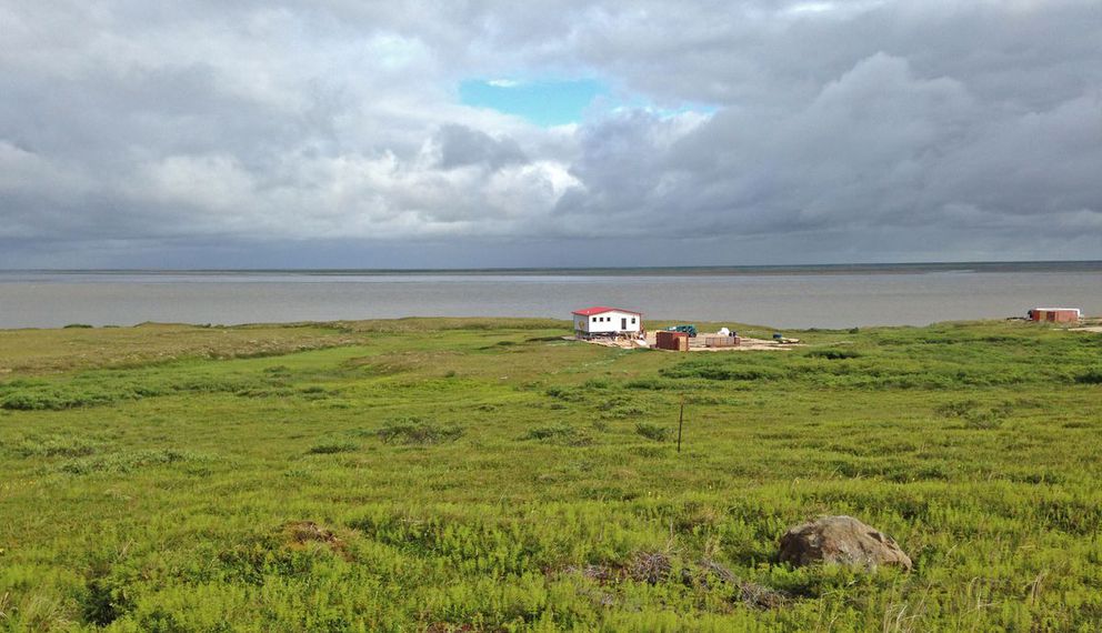 A home built in 2016 at Mertarvik, Alaska, where villagers are moving from Newtok. (Photo courtesy Aaron Cooke)