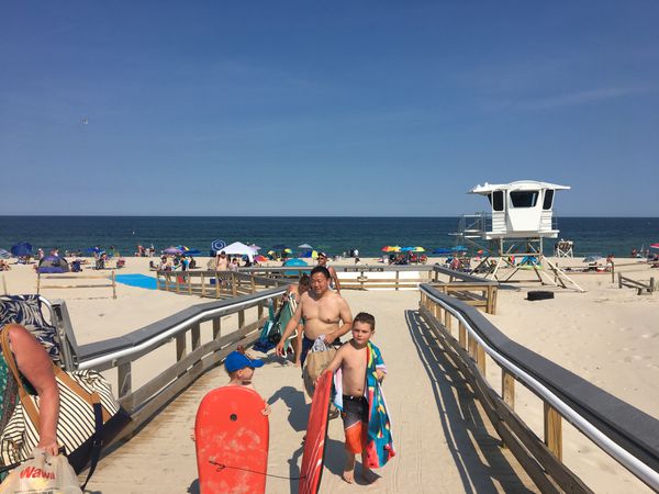 What was a borough with a population of 11 before it was dissolved in 1965 is now a state park that attracts 1 million visits a year, according to the state Division of Parks and Recreation. Smimming is limited to two designated areas staffed by lifeguards in the park's central region.