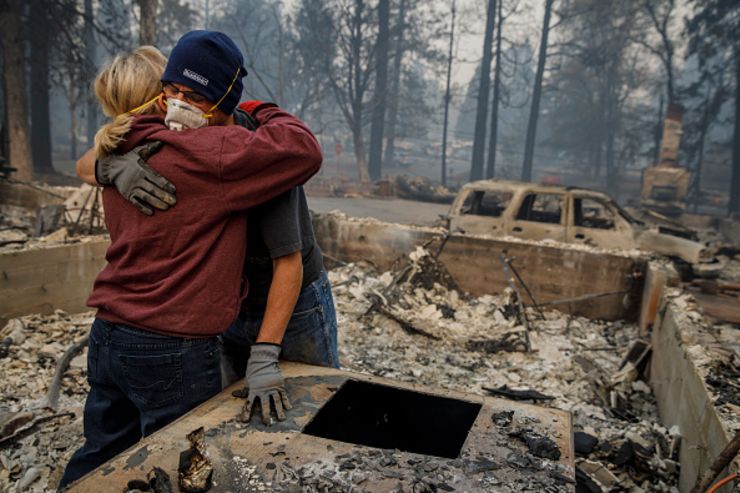 GP: California wildfires: Town Of Paradise Devastated By The Camp Fire Continues Search And Recovery Efforts