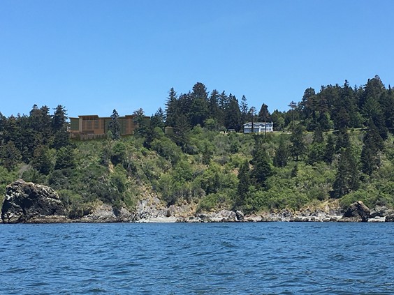 An artistic rendering created by the Trinidad Rancheria of what its proposed Scenic Drive hotel project would look like from Trinidad Bay. - TRINIDAD RANCHERIA