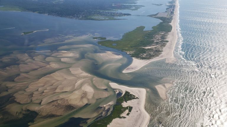 Aerial photos of the New Inlet from the