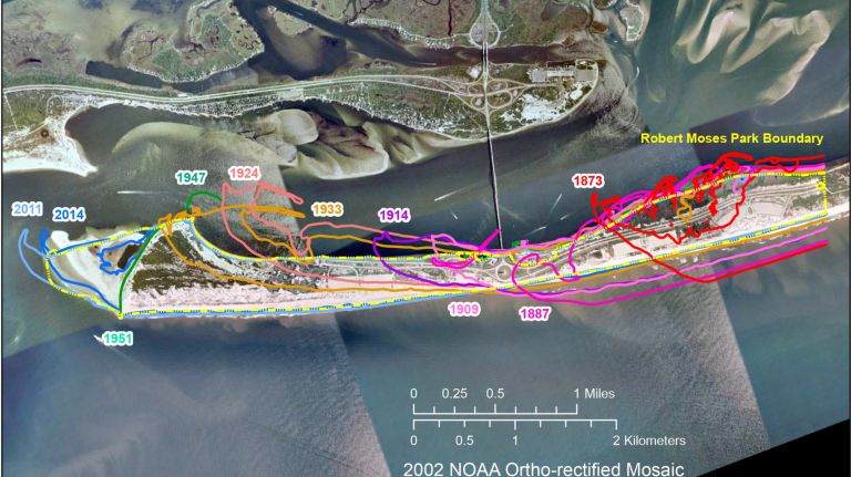 This recreated map of Robert Moses State Park