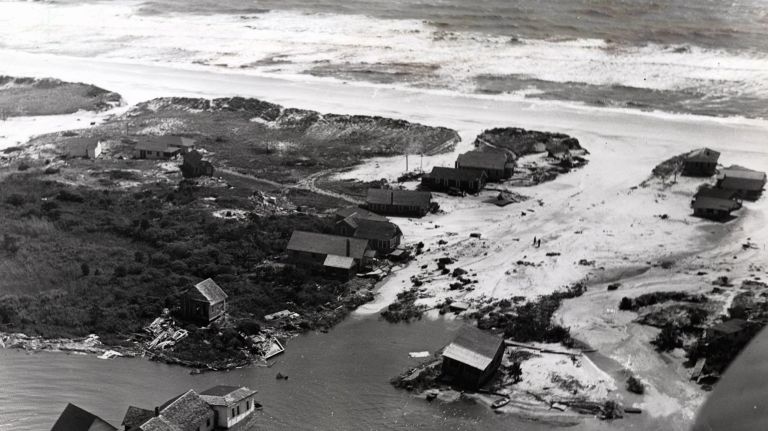 This aerial view of Fire Island shows the