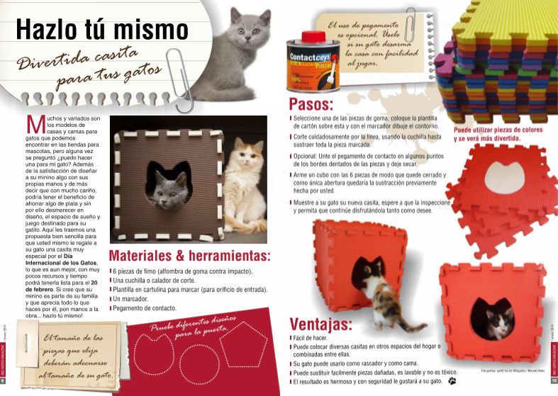 Manualidades. Divertida casita para gatos.