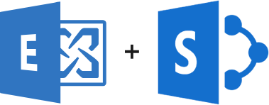 Microsoft Sharepoint and Microsoft Exchange Logos