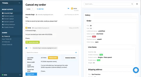Select the data you want to show about your customers