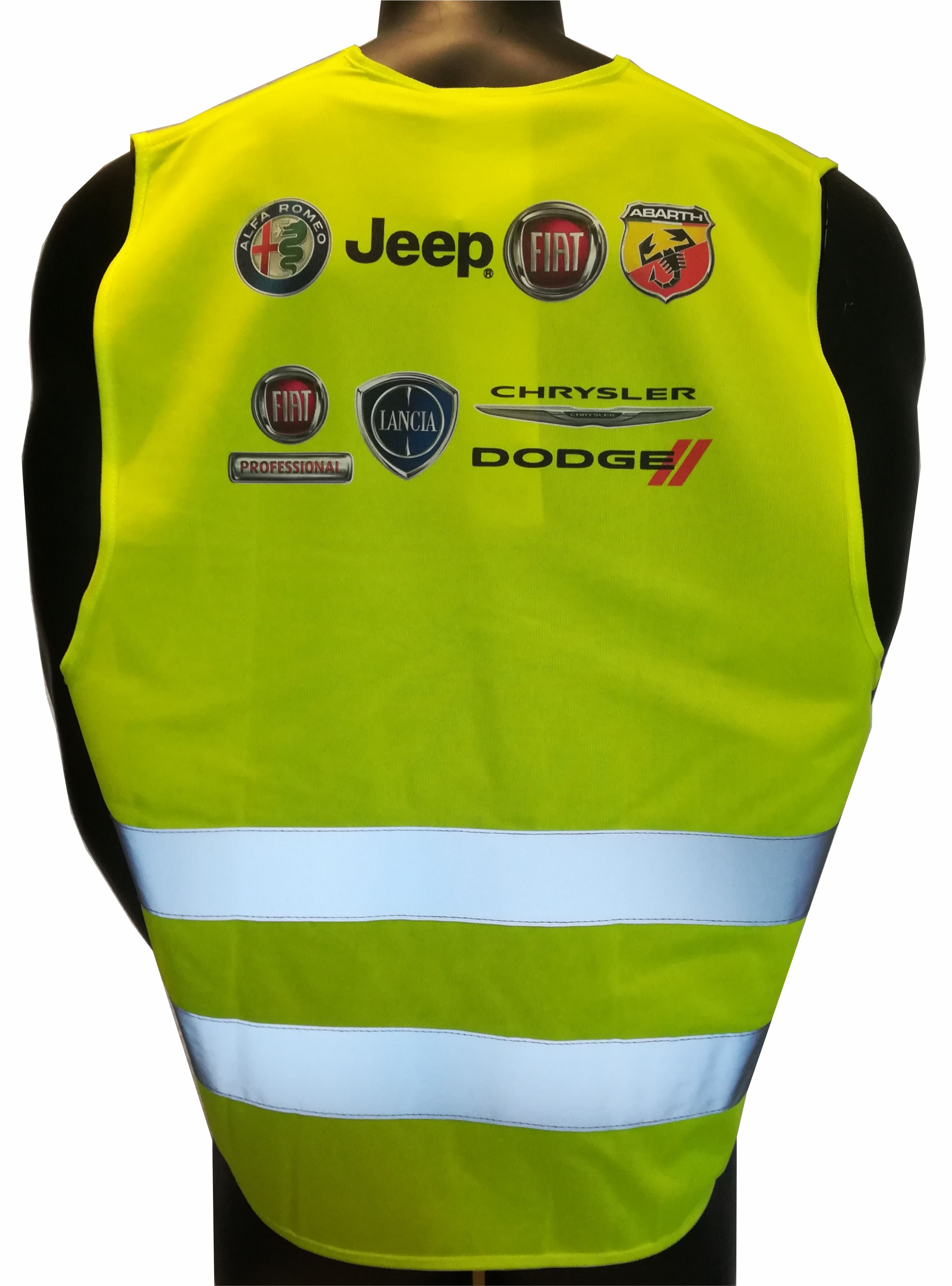 Gilet Haute Visibilité en polyester avec Impression directe DTG.