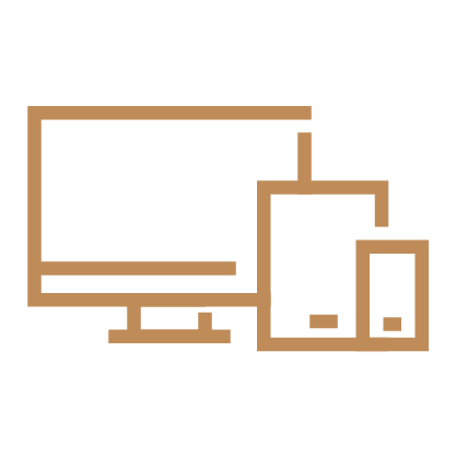 Responsive Website Icon in Gold