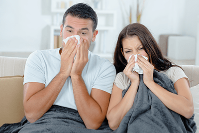 Couple Suffering With Chronic Sinusitis