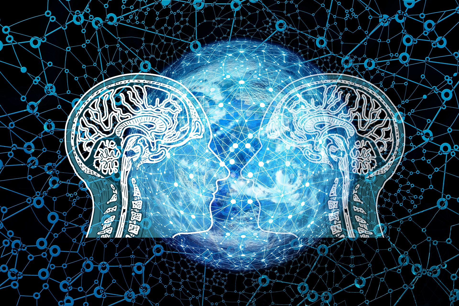 brain to brain telepathy illustration