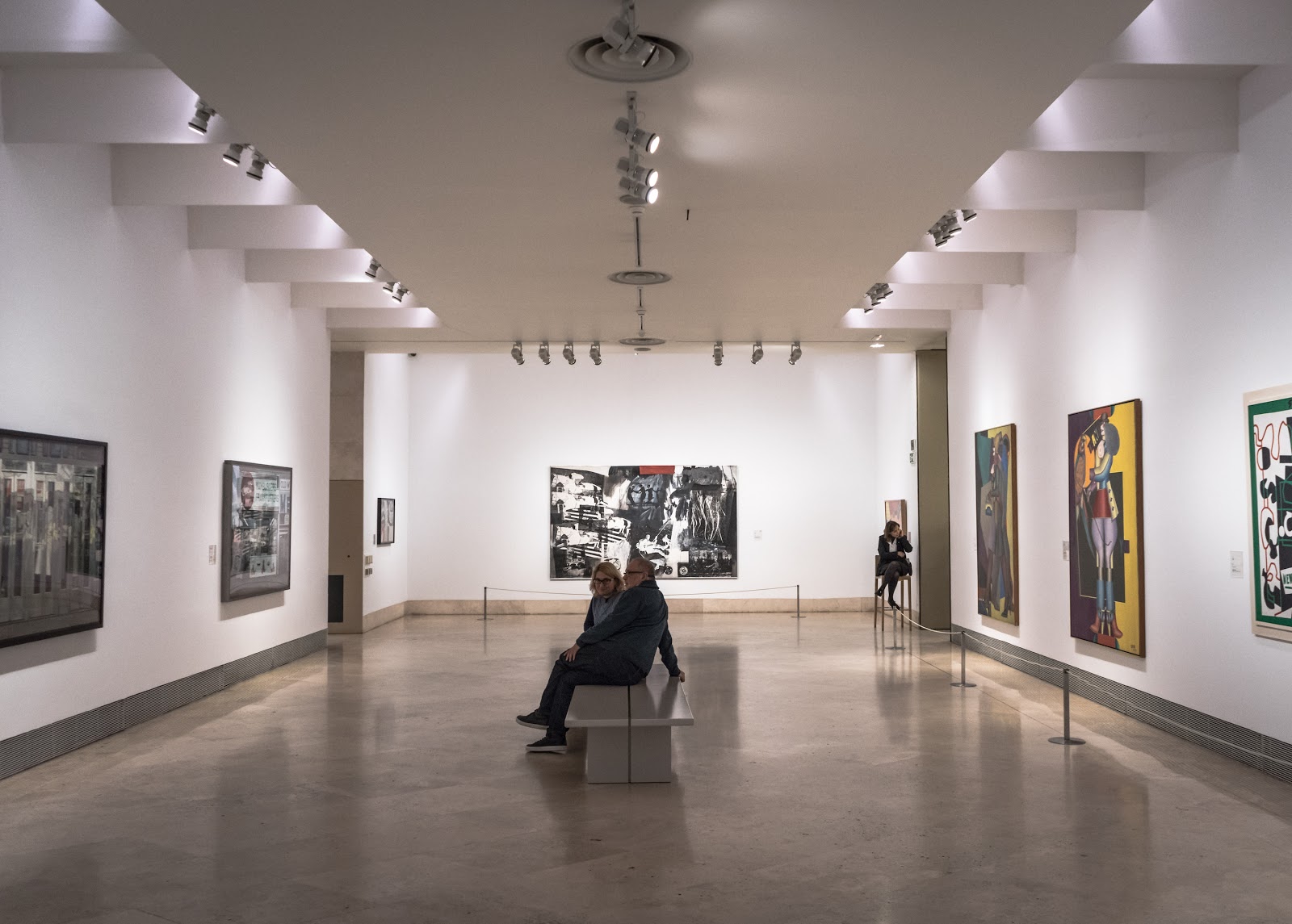 people sitting in art gallery