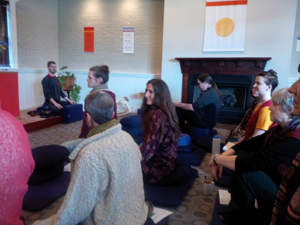 Group meditation at Shambhala