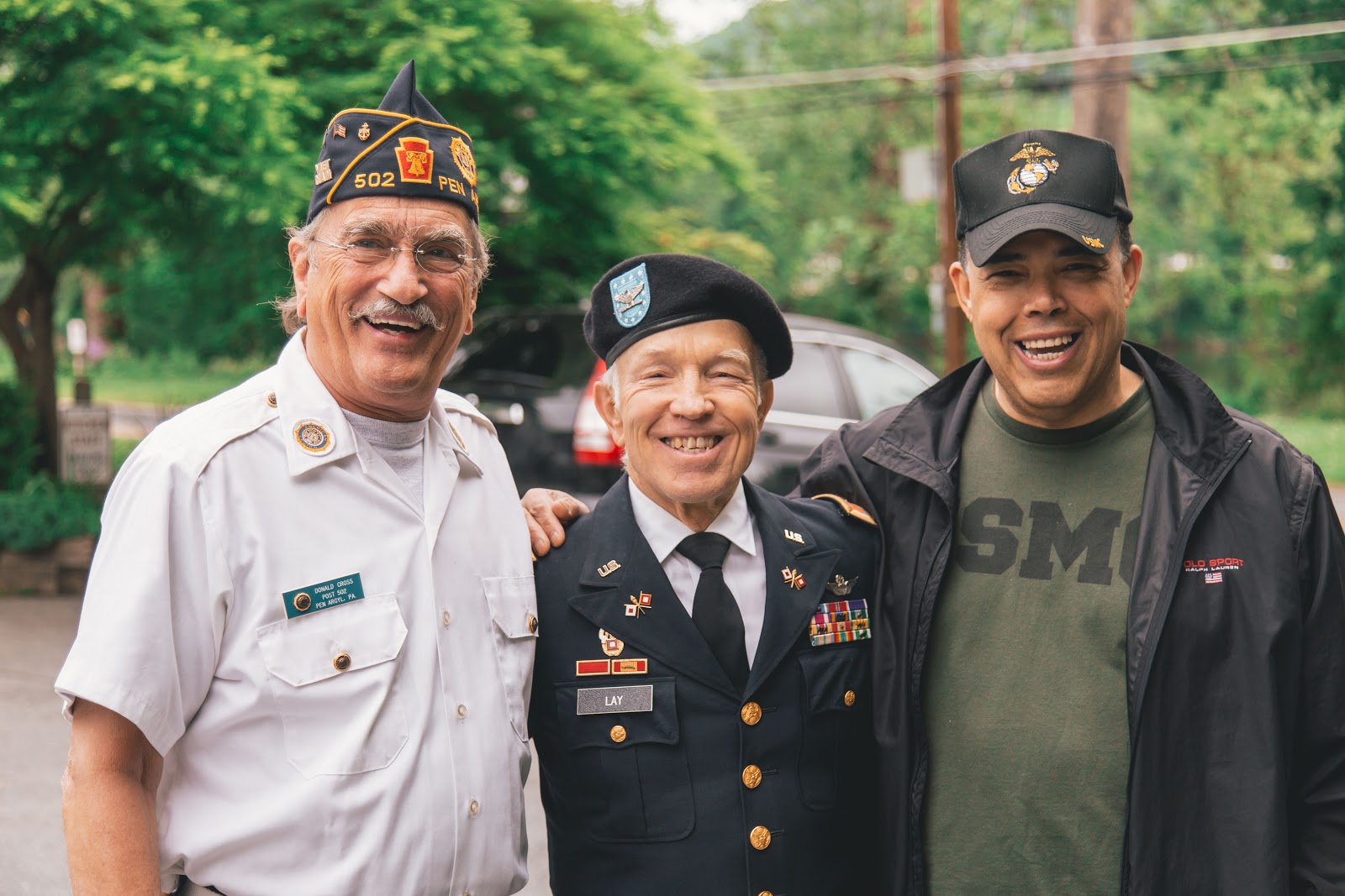 veterans smiling together