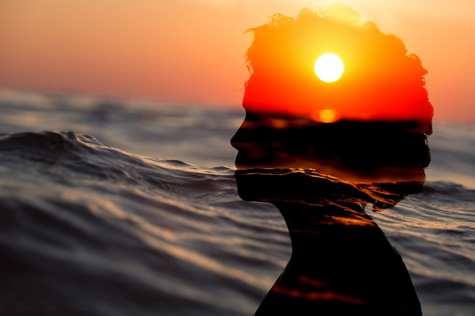 head above water