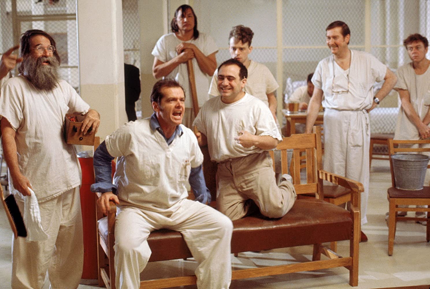 Pictured is a scene from the movie "One Flew Over the Cuckoo's Nest," which contains dramatic portrayals of ECT.