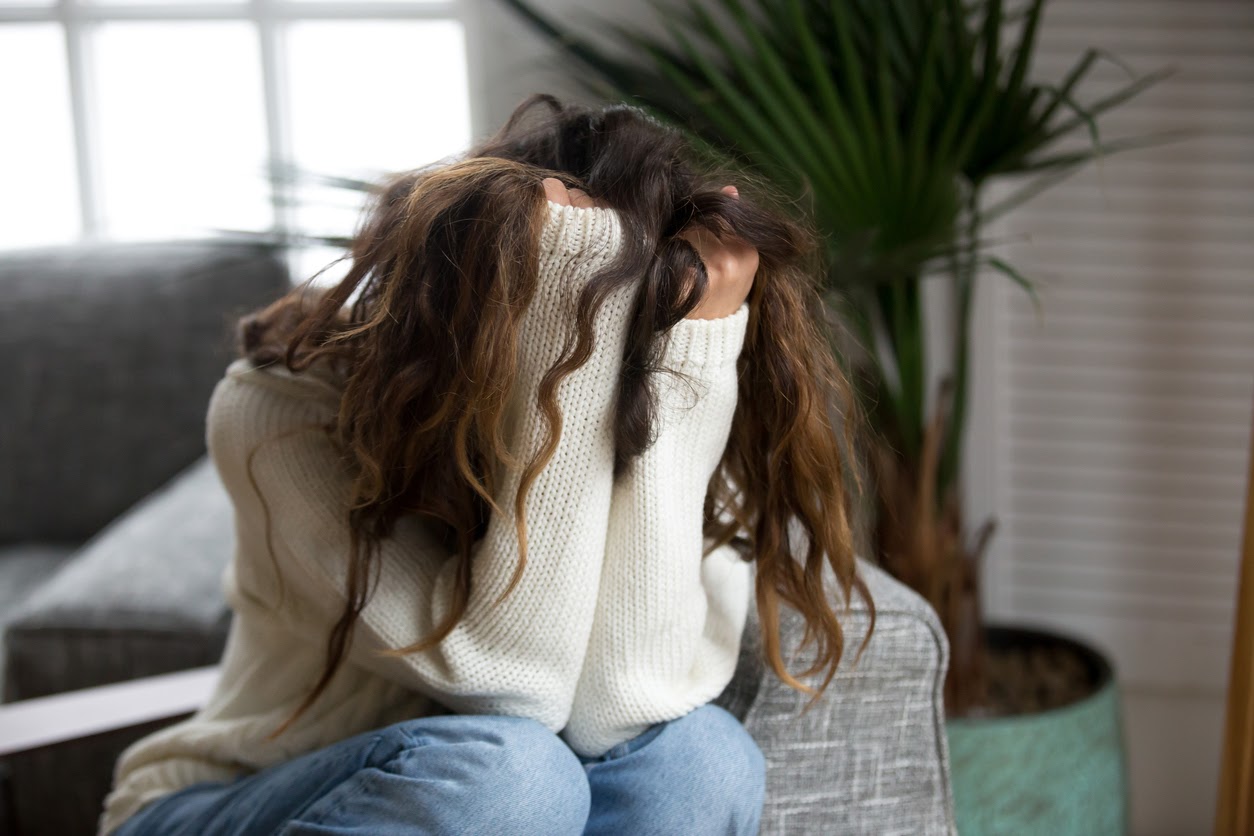 woman having panic attack