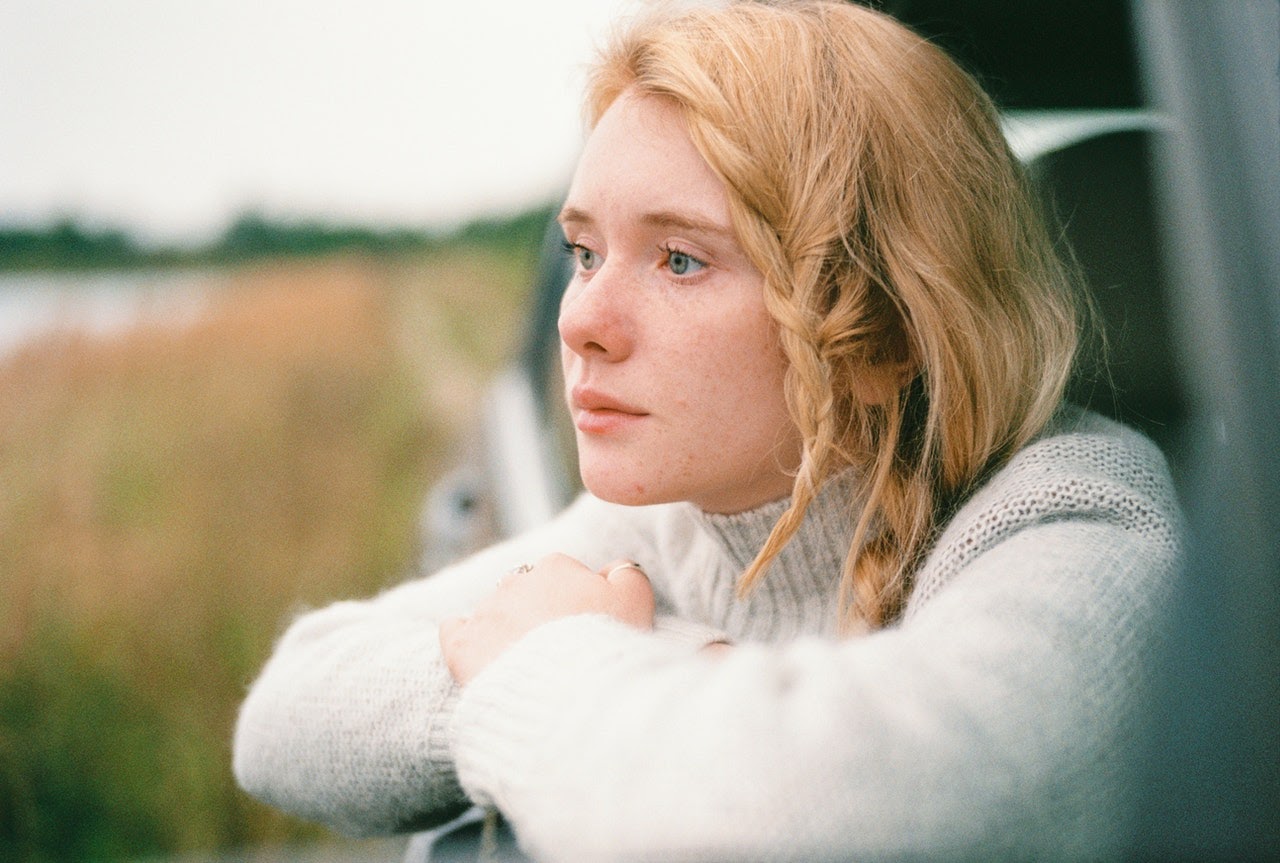 Depressed woman staring into the distance