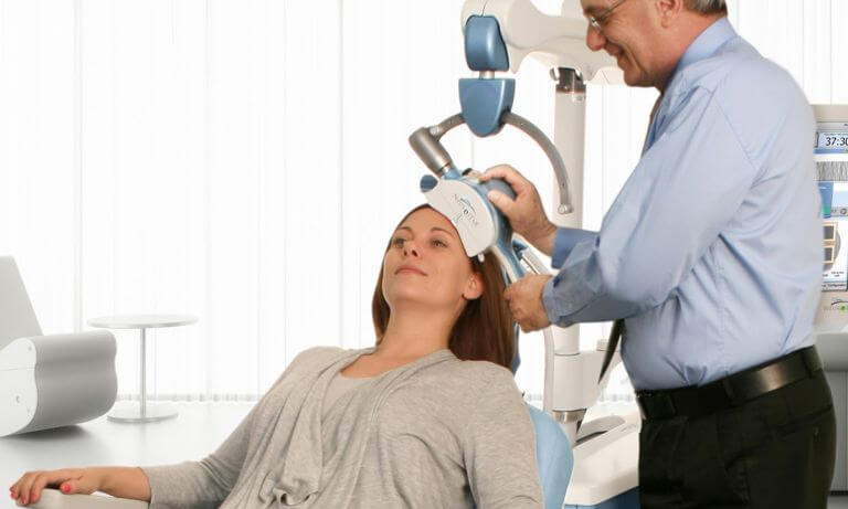 tms procedure on woman
