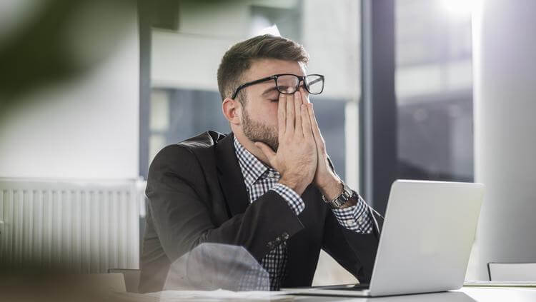 man stressed