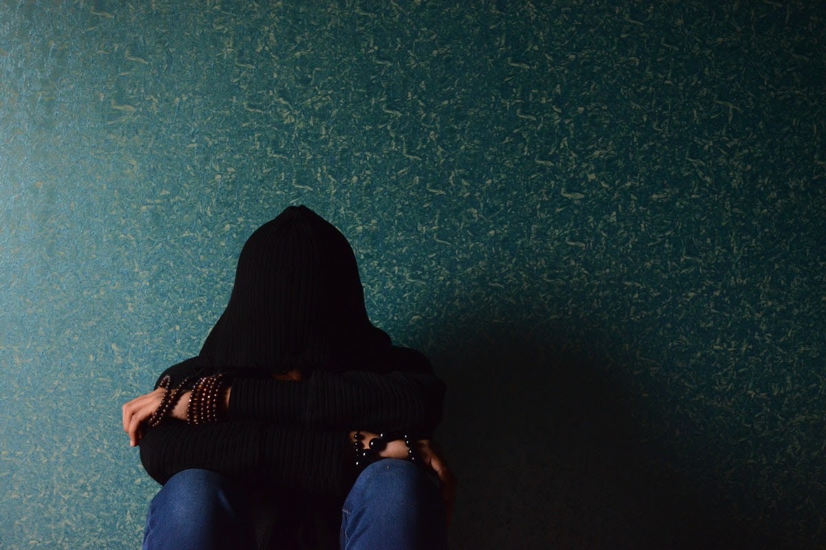 severely depressed woman before receiving TMS treatment