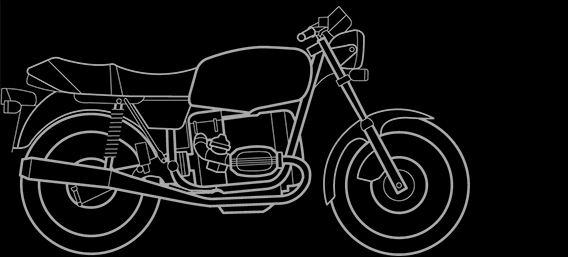 Illustration of a BMW R 45, R 65