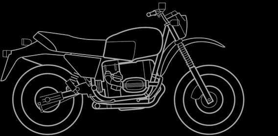 Illustration of a BMW R 80 GS, R 80 Basic, R 65 GS