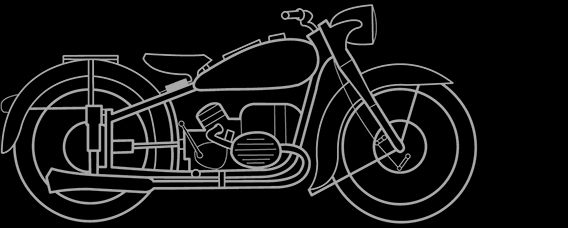 Illustration of a BMW R 51/3, R 67, R67/2, R 67/3