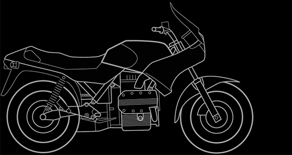 Illustration of a BMW K 75 S