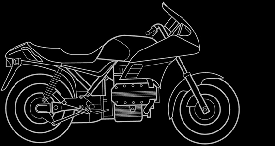 Illustration of a BMW K 100 RS