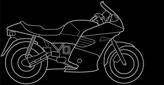 Illustration of a BMW K 1100 RS