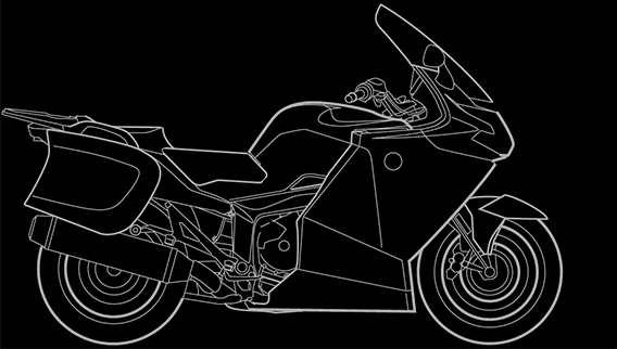 Illustration of a BMW K 1200 GT