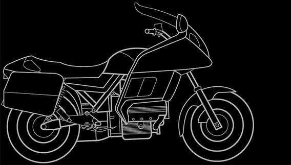 Illustration of a BMW K 100 RT, K 100 LT