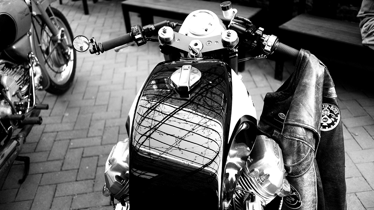 Photo of a custom Triumph motorcycle
