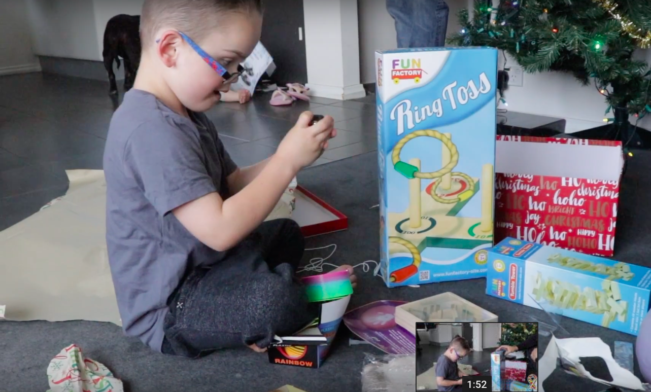 Logan Wickham was a Lend a Hand to Hugo Christmas Drive recipient in 2017