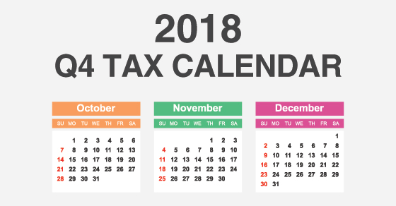 Q4 tax calendar